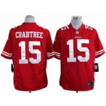 nike nfl jerseys san francisco 49ers #15 crabtree red[game]