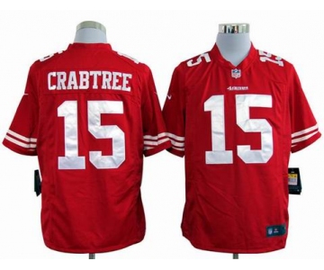 nike nfl jerseys san francisco 49ers #15 crabtree red[game]