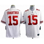 nike nfl jerseys san francisco 49ers #15 crabtree white[game]