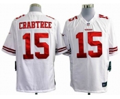 nike nfl jerseys san francisco 49ers #15 crabtree white[game]