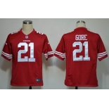 nike nfl jerseys san francisco 49ers #21 gore red[game]