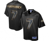 nike nfl jerseys san francisco 49ers #7 colin kaepernick black gold collection[game]