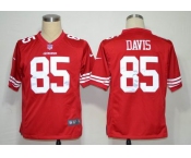 nike nfl jerseys san francisco 49ers #85 davis red[game]