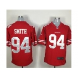 nike nfl jerseys san francisco 49ers #94 smith red[game]