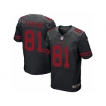 Men Nike San Francisco 49ers #81 Trent Taylor Elite Black NFL Jersey