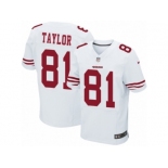 Men Nike San Francisco 49ers #81 Trent Taylor Elite White NFL Jersey