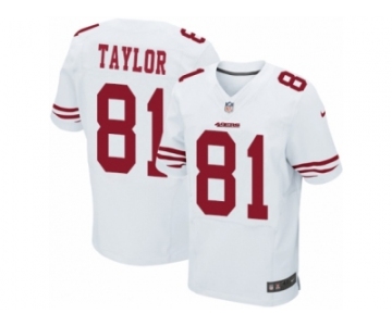 Men Nike San Francisco 49ers #81 Trent Taylor Elite White NFL Jersey