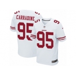 Men Nike San Francisco 49ers #95 Tank Carradine Elite White NFL Jersey