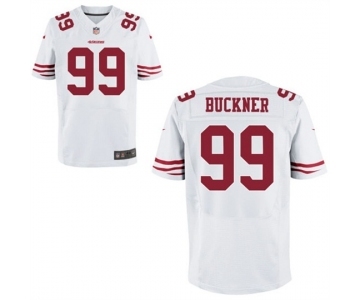 Men San Francisco 49ers #99 Deforest Buckner White Elite Jersey