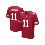 Men's Nike San Francisco 49ers #11 Marquise Goodwin Elite Red Team Color NFL Jersey