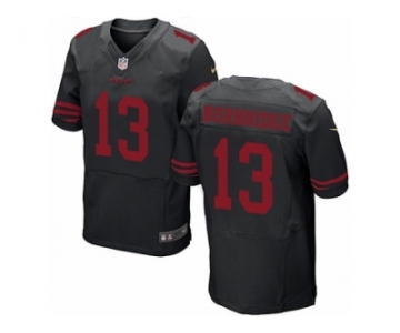 Men's Nike San Francisco 49ers #13 Aaron Burbridge Elite Black Alternate NFL Jersey