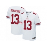 Men's Nike San Francisco 49ers #13 Aaron Burbridge Elite White NFL Jersey