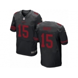 Men's Nike San Francisco 49ers #15 Josh Huff Elite Black NFL Jersey