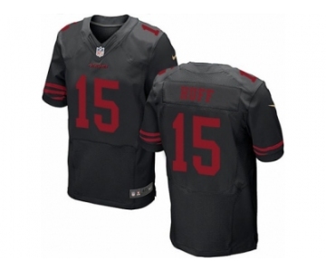 Men's Nike San Francisco 49ers #15 Josh Huff Elite Black NFL Jersey