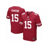 Men's Nike San Francisco 49ers #15 Pierre Garcon Elite Red Team Color NFL Jersey