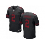 Men's Nike San Francisco 49ers #2 Brian Hoyer Elite Black NFL Jersey