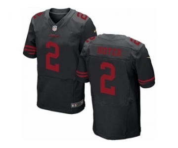 Men's Nike San Francisco 49ers #2 Brian Hoyer Elite Black NFL Jersey