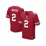 Men's Nike San Francisco 49ers #2 Brian Hoyer Elite Red Team Color NFL Jersey