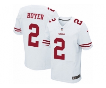 Men's Nike San Francisco 49ers #2 Brian Hoyer Elite White NFL Jersey