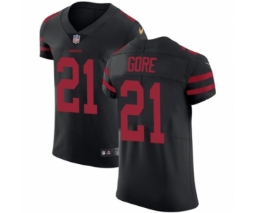 Men's Nike San Francisco 49ers #21 Frank Gore Black Alternate Vapor Untouchable Elite Player NFL Jersey