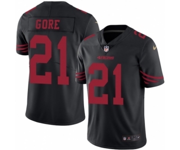 Men's Nike San Francisco 49ers #21 Frank Gore Elite Black Rush Vapor Untouchable NFL Jersey