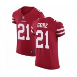 Men's Nike San Francisco 49ers #21 Frank Gore Red Team Color Vapor Untouchable Elite Player NFL Jersey