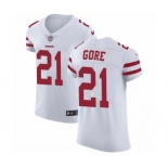 Men's Nike San Francisco 49ers #21 Frank Gore White Vapor Untouchable Elite Player NFL Jersey