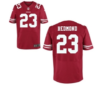 Men's Nike San Francisco 49ers #23 Will Redmond Elite Red Team Color NFL Jersey