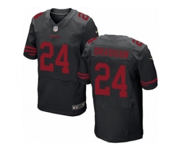 Men's Nike San Francisco 49ers #24 Shaun Draughn Elite Black Alternate NFL Jersey