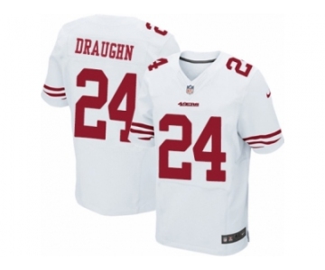 Men's Nike San Francisco 49ers #24 Shaun Draughn Elite White NFL Jersey