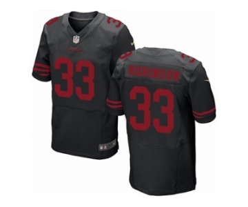 Men's Nike San Francisco 49ers #33 Rashard Robinson Elite Black Alternate NFL Jersey