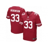 Men's Nike San Francisco 49ers #33 Rashard Robinson Elite Red Team Color NFL Jersey