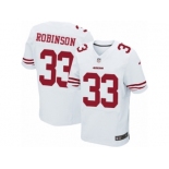 Men's Nike San Francisco 49ers #33 Rashard Robinson Elite White NFL Jersey