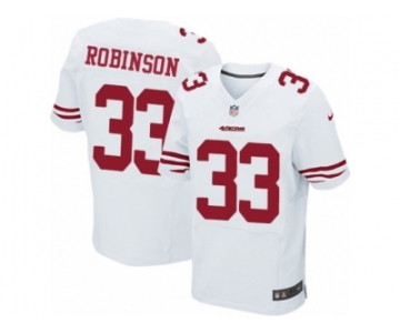 Men's Nike San Francisco 49ers #33 Rashard Robinson Elite White NFL Jersey