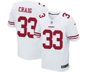 Men's Nike San Francisco 49ers #33 Roger Craig Elite White NFL Jersey