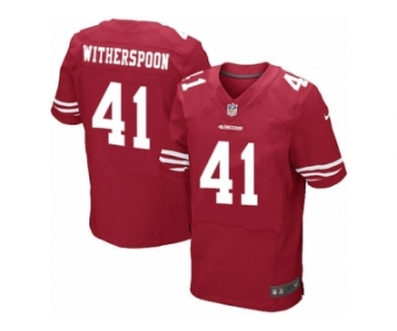 Men's Nike San Francisco 49ers #41 Ahkello Witherspoon Elite Red Team Color NFL Jersey