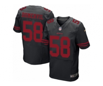 Men's Nike San Francisco 49ers #58 Elvis Dumervil Elite Black NFL Jersey