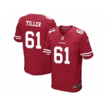 Men's Nike San Francisco 49ers #61 Andrew Tiller Elite Red Team Color NFL Jersey