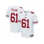 Men's Nike San Francisco 49ers #61 Andrew Tiller Elite White NFL Jersey