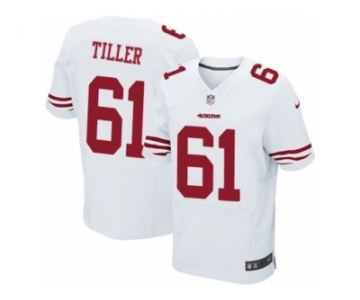 Men's Nike San Francisco 49ers #61 Andrew Tiller Elite White NFL Jersey