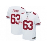 Men's Nike San Francisco 49ers #63 Brandon Fusco Elite White NFL Jersey