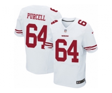 Men's Nike San Francisco 49ers #64 Mike Purcell Elite White NFL Jersey