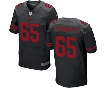 Men's Nike San Francisco 49ers #65 Joshua Garnett Elite Black Alternate NFL Jersey