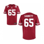 Men's Nike San Francisco 49ers #65 Joshua Garnett Elite Red Team Color NFL Jersey