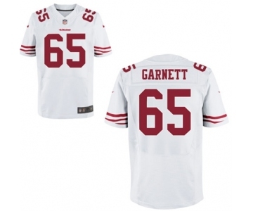 Men's Nike San Francisco 49ers #65 Joshua Garnett Elite White NFL Jersey