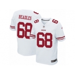 Men's Nike San Francisco 49ers #68 Zane Beadles Elite White NFL Jersey