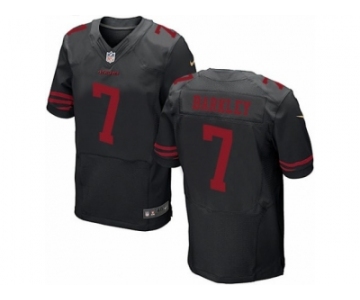 Men's Nike San Francisco 49ers #7 Matt Barkley Elite Black NFL Jersey