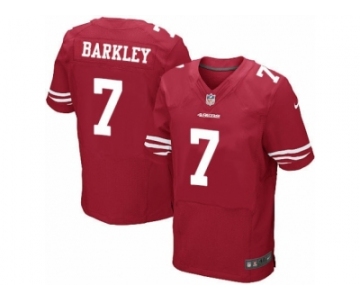 Men's Nike San Francisco 49ers #7 Matt Barkley Elite Red Team Color NFL Jersey