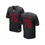 Men's Nike San Francisco 49ers #76 Garry Gilliam Elite Black NFL Jersey