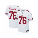 Men's Nike San Francisco 49ers #76 Garry Gilliam Elite White NFL Jersey